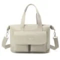 Lightweight nylon tote bag large capacity crossbody bag casual commute travel shoulder bag - Vanilla Milk White
