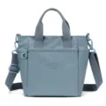 Sac à bandoulière décontracté en nylon pour femmes avec poignées, grand sac fourre-tout. - Bleu glacier