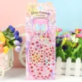 Acrylic rhinestone sticker sheet bottle shaped red silver star dot DIY crafts phone case decor - Large Red and Silver Star