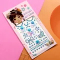 3D acryl kristal strass oog lichaam edelsteen stickers met vlinder ontwerpen voor nail art. - Blauw