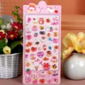Cute 3D epoxy puffy stickers japanese style cartoon rabbit bear cute stationery decals - Small Animals