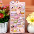 Japanse stijl dikke zachte schattige hamster squishy decompressie stickers speelgoed vel - 01 Leuke Hamster