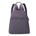 Stylish purple casual backpack for women, multi-functional lightweight travel shoulder bag. - Taro Ball Grape