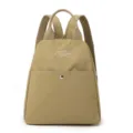 Trendy minimalist khaki backpack for daily commute and casual travel with multiple compartments. - Caramel Pudding