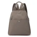 Stylish nylon multi-functional backpack for women, casual daily commuting and travel use. - Cocoa
