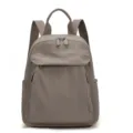 Casual nylon backpack for women large capacity travel school daypack lightweight grey - Cocoa
