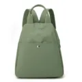 Zaino verde chiaro in nylon leggero e borsa casual versatile per donne e viaggi. - Verde Muschio