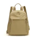 Women's casual canvas backpack large capacity travel daypack stylish school book bag - Caramel Pudding