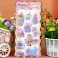 3D puffy shaker stickers cute glitter cartoon rabbit and unicorn decorative stationery - Little Rabbit