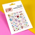 3D eye tail rhinestones sticker crystal face gems makeup body art sparkling diamonds - Shell Colorful