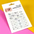 Strass de visage autocollants de maquillage des yeux forme de coquillage art corporel - Coquille Blanche Argent