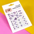Strass autocollants pour le visage coquillage violet bijoux de maquillage des yeux cristaux - Coquillage Violet