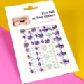 Autocollants visage cristaux pour yeux 3D strass couronne maquillage strass decoratifs corps - Couronne Violette