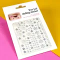 Autocollants de maquillage pour les yeux strass brillants gemmes de visage cristaux et étoiles - Flocon De Neige Argenté