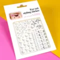 Autocollant de style queue d'œil strass 3D gemmes de visage autocollants de maquillage - Queue de Poisson Argentée