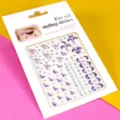 Strass visage autocollants maquillage yeux cristaux brillants pour fete soiree - Papillon Cœur Violet