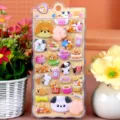 Cute 3D puffy squishy sticker sheet with lovely cartoon dogs and cats for daily decompression. - 07 Little Dog