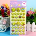 Children laser bubble stickers cute emoji smiley face waterproof decorative stationery - Smiley A