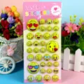 Children laser bubble stickers colorful emoji smiley face blister packaging party gift toys - Smiley F