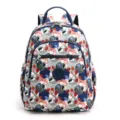 Spacious floral printed women nylon backpack, lightweight water resistant casual travel bag. - Ginkgo Flowers