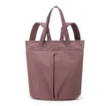Waterproof nylon convertible backpack tote bag for laptop, stylish casual shoulder daypack. - Tree Pink
