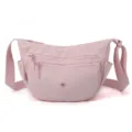 Women Casual Nylon Crossbody Bag Multi-Pocket Lightweight Waterproof Shoulder Bag - Pink