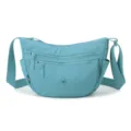 Casual nylon crossbody bag for women, lightweight multi-pocket waterproof shoulder bag - Miami Blue