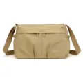 New women casual shoulder bag fashion commute daily crossbody waterproof nylon handbag - Caramel Pudding