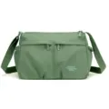Waterproof nylon crossbody shoulder bag for women, casual commuter daily fashion handbag. - Matcha Green