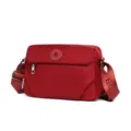 Casual women's nylon crossbody bag, stylish lightweight shoulder bag for daily shopping. - L / Red