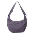Stylish nylon crossbody bag for women, large capacity shoulder bag for daily travel use. - Taro Grape
