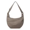 Nylon crossbody bag for women casual crescent shoulder bag daily travel dumpling bag - Cocoa