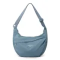 Lightweight nylon crossbody bag for women, large capacity casual hobo shoulder travel bag. - Glacier Blue