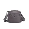 Casual nylon crossbody shoulder bag for women, lightweight commuter shell bag with multi pockets. - Purple