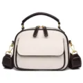 Trendy minimalist women's shoulder bag 2025 new stylish multi-layer handbag and crossbody bag. - White