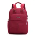 Women casual backpack with USB charging port large capacity travel school computer bag. - Burgundy