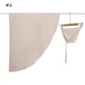 Ensemble de 2 pièces écharpe longue en mousseline semi-circulaire et bonnet modal. - Style 1