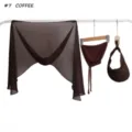 Set hijab in chiffon a tinta unita in tre pezzi con cuffia interna e cappello con visiera. - 180cm / Caffè