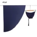 Donkerblauwe chiffon halfcirkel sjaal en modal elastische muts set, elegant 2-delig. - Maat 10