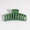 Pinza de pelo mate verde grande clip tiburón accesorio para el cabello estilo diario. - Pinza de Pelo Estilo Hueso de Dragón / Verde