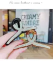 Koreanischer Stil Kristall Strass Haarklammer Acryl Hai Clip große Haarspange für Damen - 9cm Kleiderbügel-Stil / Schwarz