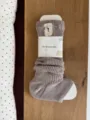 Brown knit wool slouch socks, cozy winter footwear variant, stylish daily wear. - One Size / Brown Coffee