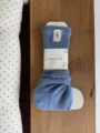 Blue chunky knit slouch socks, cozy wool leg warmers for autumn and winter daily wear. - One Size / Korean Blue