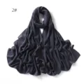 Einfarbiges Perl-Chiffon Langtuch für Damen, weich, fließend und atmungsaktiver Damenschal. - 2#