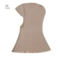Solid color mercerized cotton breathable neck protection hijab cap inner cap nude - 46cm / Nude
