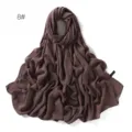 Einfarbig Chiffon Hijab Schal für Damen, eleganter Fall, leichtes langes Tuch für den Alltag - 8#