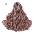 Einfarbiges Chiffon Langes Hijab Tuch für Damen, leichtes atmungsaktives drapierendes Kopftuch. - 9#