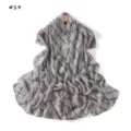 Elegant grey plaid chiffon scarf for women, lightweight summer sunscreen shawl and neck wrap. - Style 19