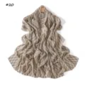 Elegant plaid print chiffon scarf for women, lightweight daily sun protection shawl. - Style 20