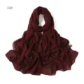 Elegantes einfarbiges Chiffon Kopftuch, leichtes atmungsaktives langes Tuch für Damen. - 19#